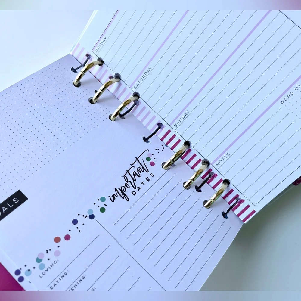 Stripes Notebook and calendar planner